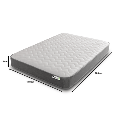 Starlight Beds Zig Zag Hybrid Memory Foam and Open Coil Spring 18CM Deep Mattress