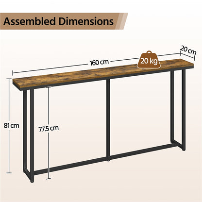 Costoffs Console Table Entryway Table, Modern Long Sofa Table Simple Wooden Side Table for Hallway Living Room Home Office, Furniture for Home, Rustic Brown