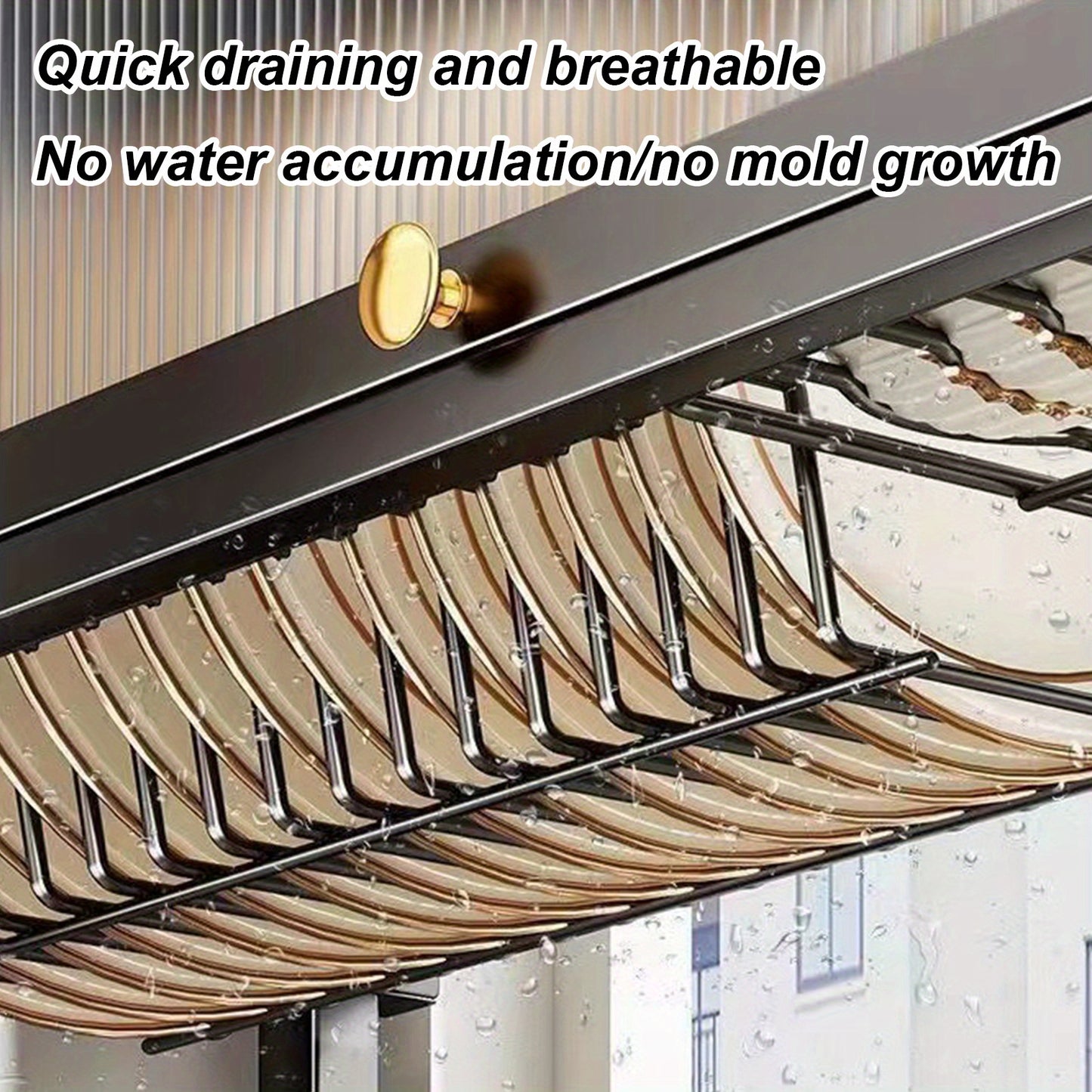 1Set Over The Sink Dish Drying Rack, Multi-Functional Kitchen Countertop Organizer, Kitchen Sink Shelf Dish Rack with Cover, Space-Saving for Dishes And Utensils, Kitchen Organization