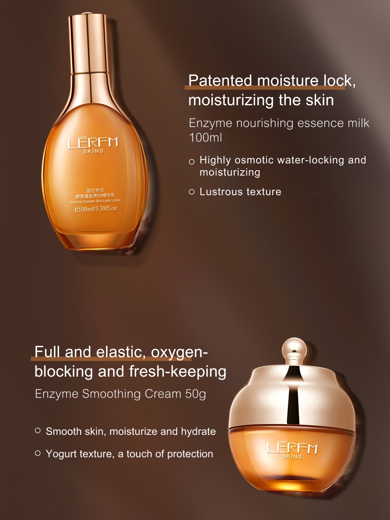 LNFK 8pcs Luxury Skincare Set for Women - Firming & Brightening with Hyaluronic Acid, Niacinamide & Peptides, Deep Moisture, Fine Pore Refinement - Perfect Holiday Gift Box