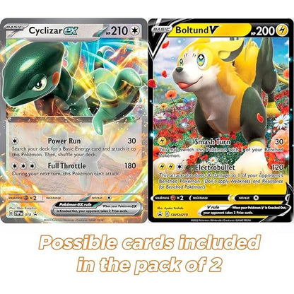 2-Pack XXL Size Official Pokémon Jumbo Cards (English) – Random Rarity (V/VMAX/GX/Holo)