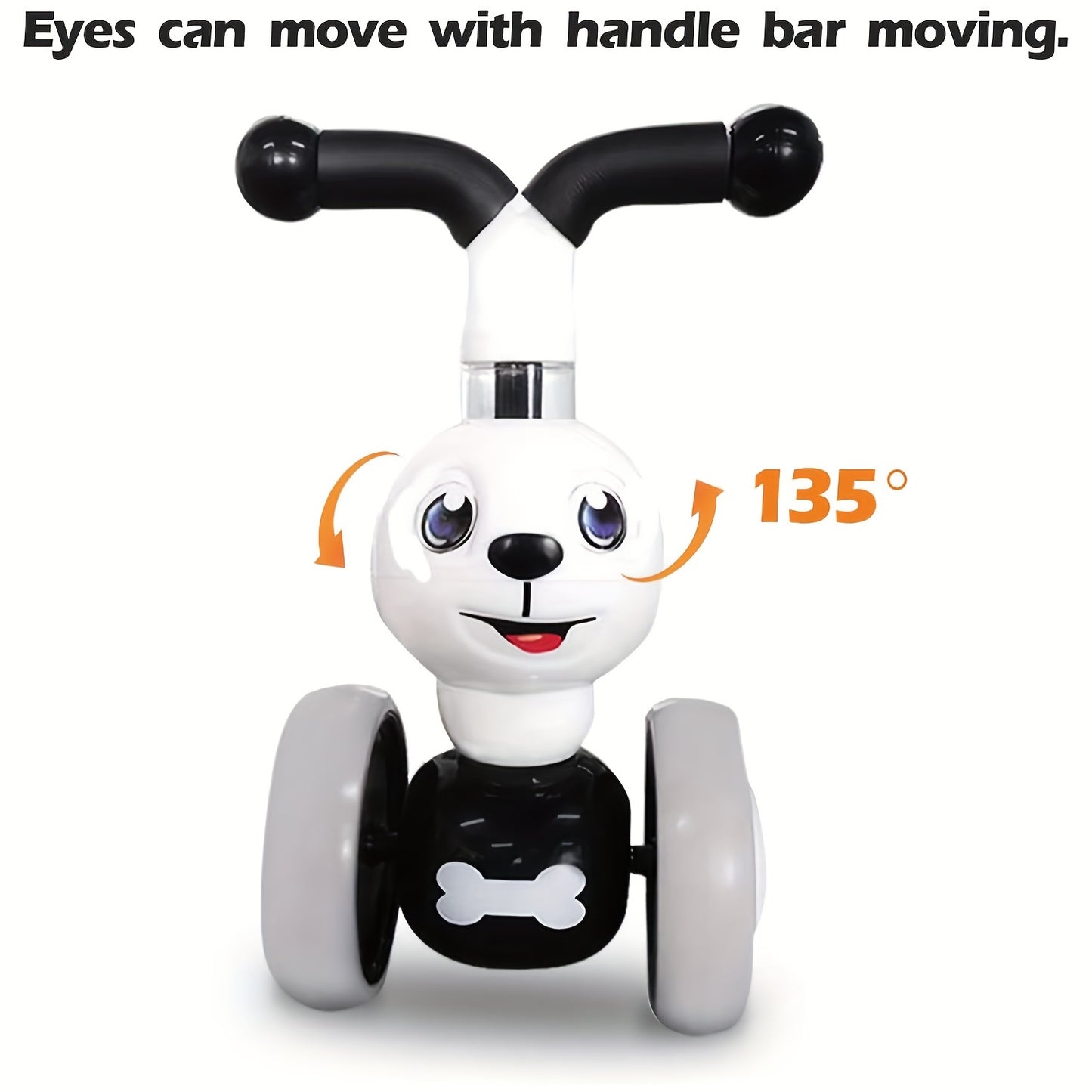 Dog Balance Bike for Boys & Girls, Toddler Ride-On Toy, No Pedal 4 Wheels Training Bike, Birthday Gift, Indoor Outdoor Walker Bike