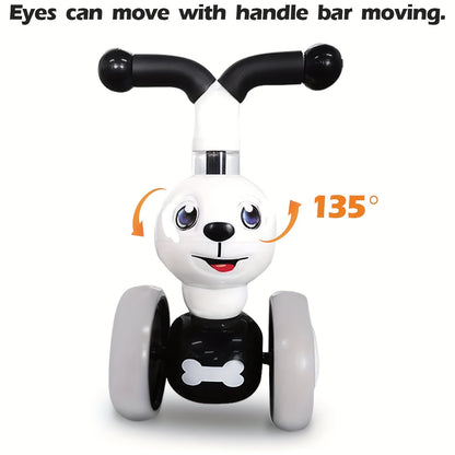 Dog Balance Bike for Boys & Girls, Toddler Ride-On Toy, No Pedal 4 Wheels Training Bike, Birthday Gift, Indoor Outdoor Walker Bike