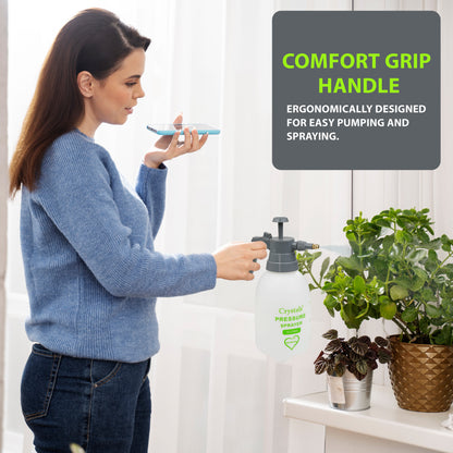 3L Pressure Spray Bottle – Handheld Garden Sprayer with Adjustable Nozzle, Manual Pump Action for Weed Killer, Fertiliser, Cleaning – Heavy Duty Portable Chemical Sprayer for Outdoor Use
