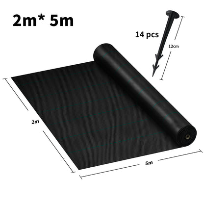 Weed Control Fabric Weed Barrier Fabric Weed Block Fabric Ground Cover Landscape Fabric with Nails And Separation Line Weed Control Membrane