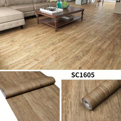 Quality Back Sticky Wall Stickers 61cm x 10M, Self-Adhesive Waterproof Vinyl Flooring Roll, Easy DIY Light Wood Plank Design, Wear-Resistant, Peel and Stick Floor & Wall Paper for Quick Home Renovation, Ideal for Living Room, Kitchen, Bathroom