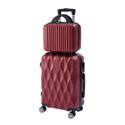 2-Piece Rolling Luggage Set, Travel Suitcase Set with Small Carry-On Case, Versatile Luggage for Daily Travel & Vacation, Sturdy Lightweight Luggage Set with 360° Wheels, Spinner Luggage Set, 20inch+14inch