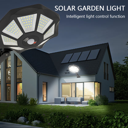 2/4pcs Solar Street Lights Outdoor Garden, 168LED Solar Motion Sensor Lights With Remote, 3 Lighting Modes Solar Lights, 180 ° Adjustable Commercial Street Lights, For Streets, Garages, Courtyards, Garden Terraces, And In Front Of Doors