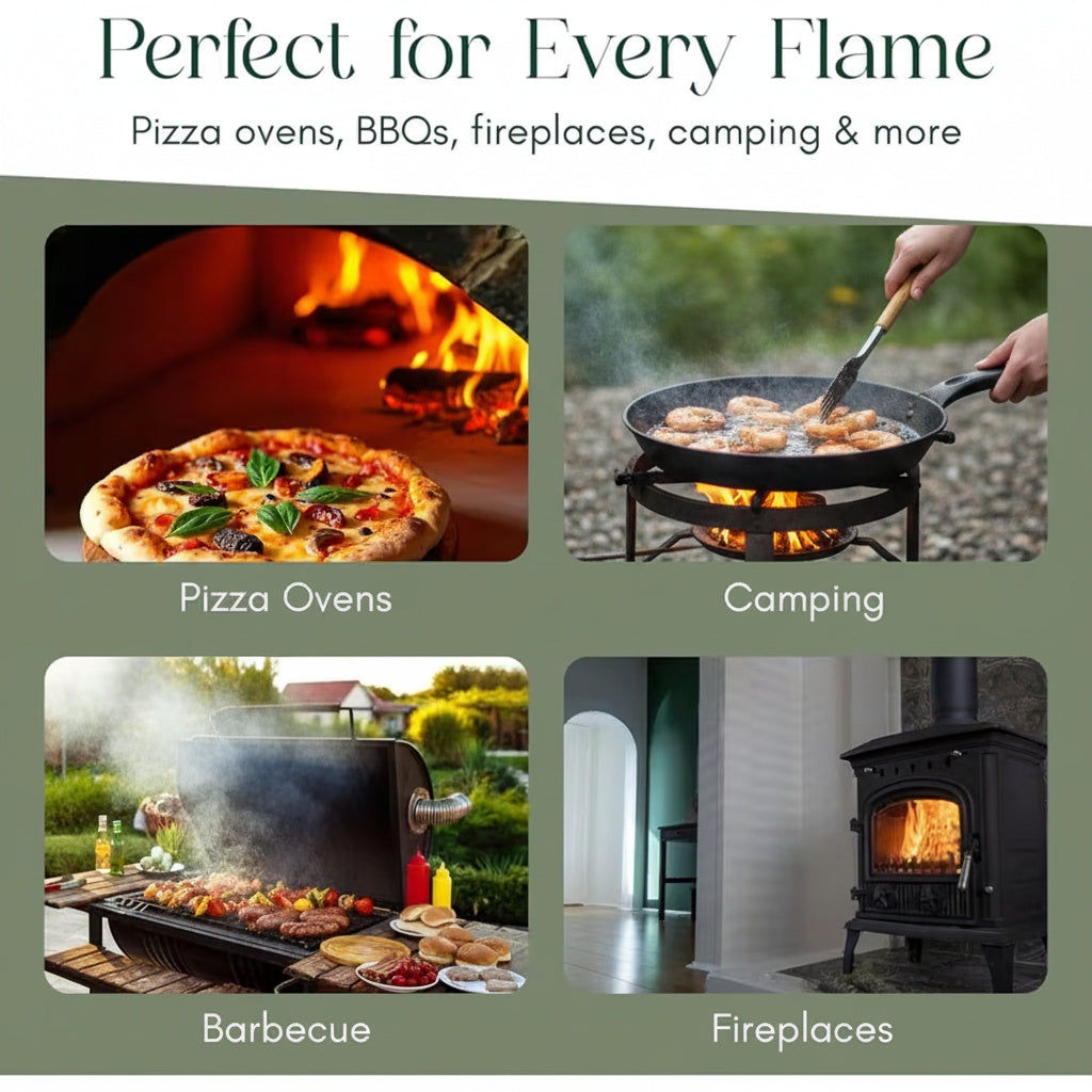 400pk Wood Wool Firelighters for Log Burners, BBQ & Camping Quick Light Natural Fire Starters, Clean Burning