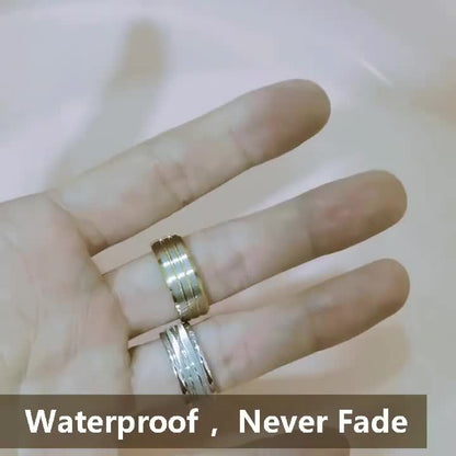 20pcs/Lot Stripe Waterproof Fashion High Quality Rings for Men