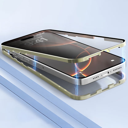 Phone Case - Case for Iphone 17 Promax Featuring a 360-Degree Privacy Screen Protector, Anti-Spy Tempered Glass, Magnetic Lock, And Metal Bumper