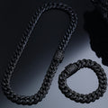 Cuban Chain Necklace and Bracelet Set - Two Colours