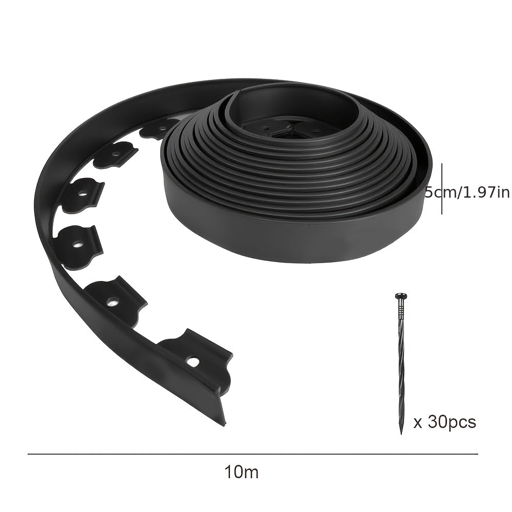 10-50m Garden Isolation Strips, Garden Edge Decorative Border Landscape Strips Ground Stakes, Edge High-piled Stakes for No-dig Garden Boundaries, Lawn Edge Fences, Suitable for Flower Beds And Grasslands