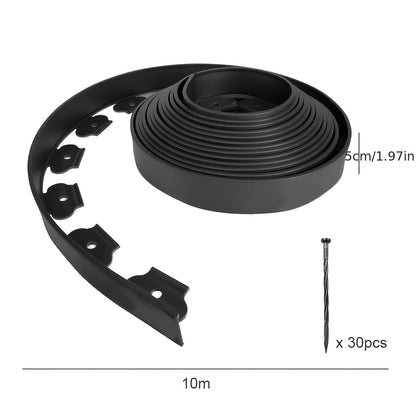 10-50m Garden Isolation Strips, Garden Edge Decorative Border Landscape Strips Ground Stakes, Edge High-piled Stakes for No-dig Garden Boundaries, Lawn Edge Fences, Suitable for Flower Beds And Grasslands