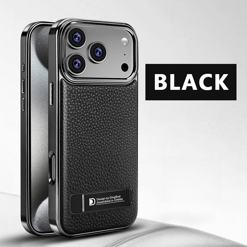 Solid Colour Magnetic Men’s iPhone Case – Anti-Drop Luxury Protective Cover for iPhone 16 Pro & 17 Pro Max