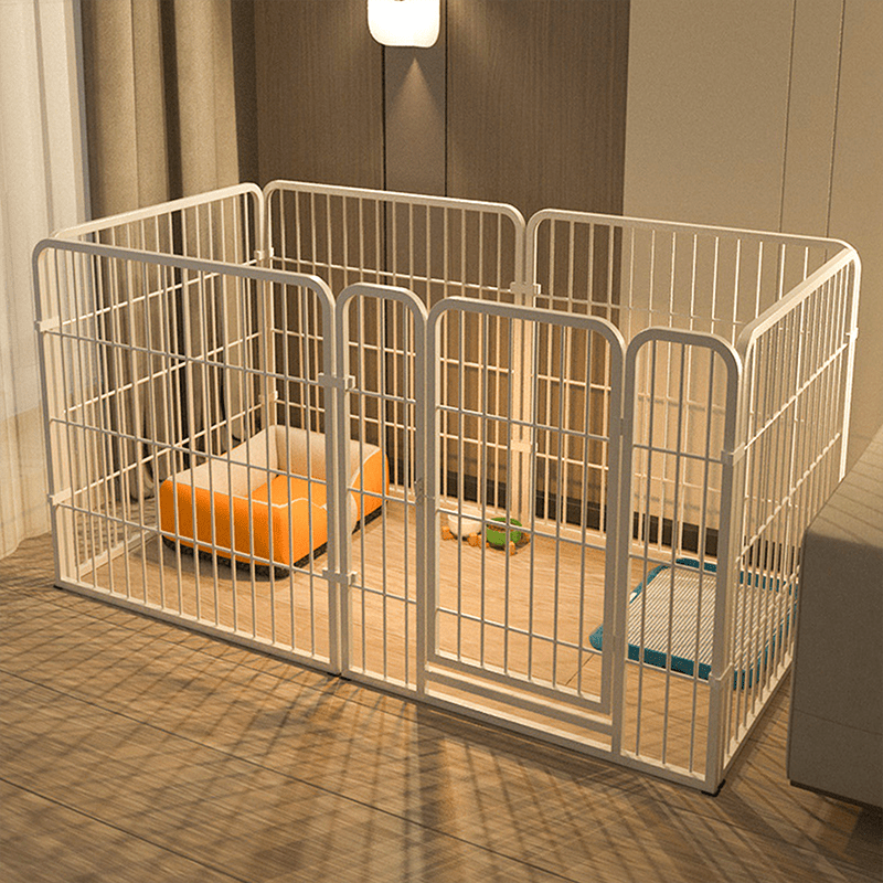 [Spacious Metal Dog Pen] Spacious Metal Dog Pen | 6-Panel Detachable Pet Pen, Small And Medium Exercise Pen, Easy to Assemble - Versatile Shape for Dogs, Rabbits, Ducks And Other Small And Medium Animals, 120 X 60 X 60Cm
