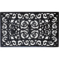 scrollwork rubber door mat — product view 1