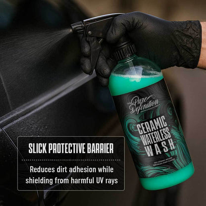 Ceramic Wash Waterless - Wash & Si02 Ceramic Gloss Shine Showroom Cleaner - Waterless Car Cleaning kit