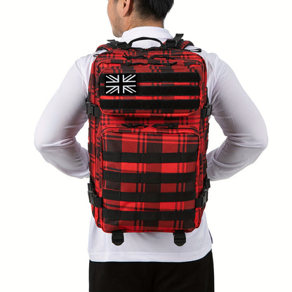45L Outdoor Tactical Backpack, Polyester Sports Style, Outdoor Hiking Rucksack with MOLLE System, Climbing Trekking Travel Bag, 3 Day Bug Out Bag, Hand Washable, Backpack for Travel, Camping Equipment Back Pack