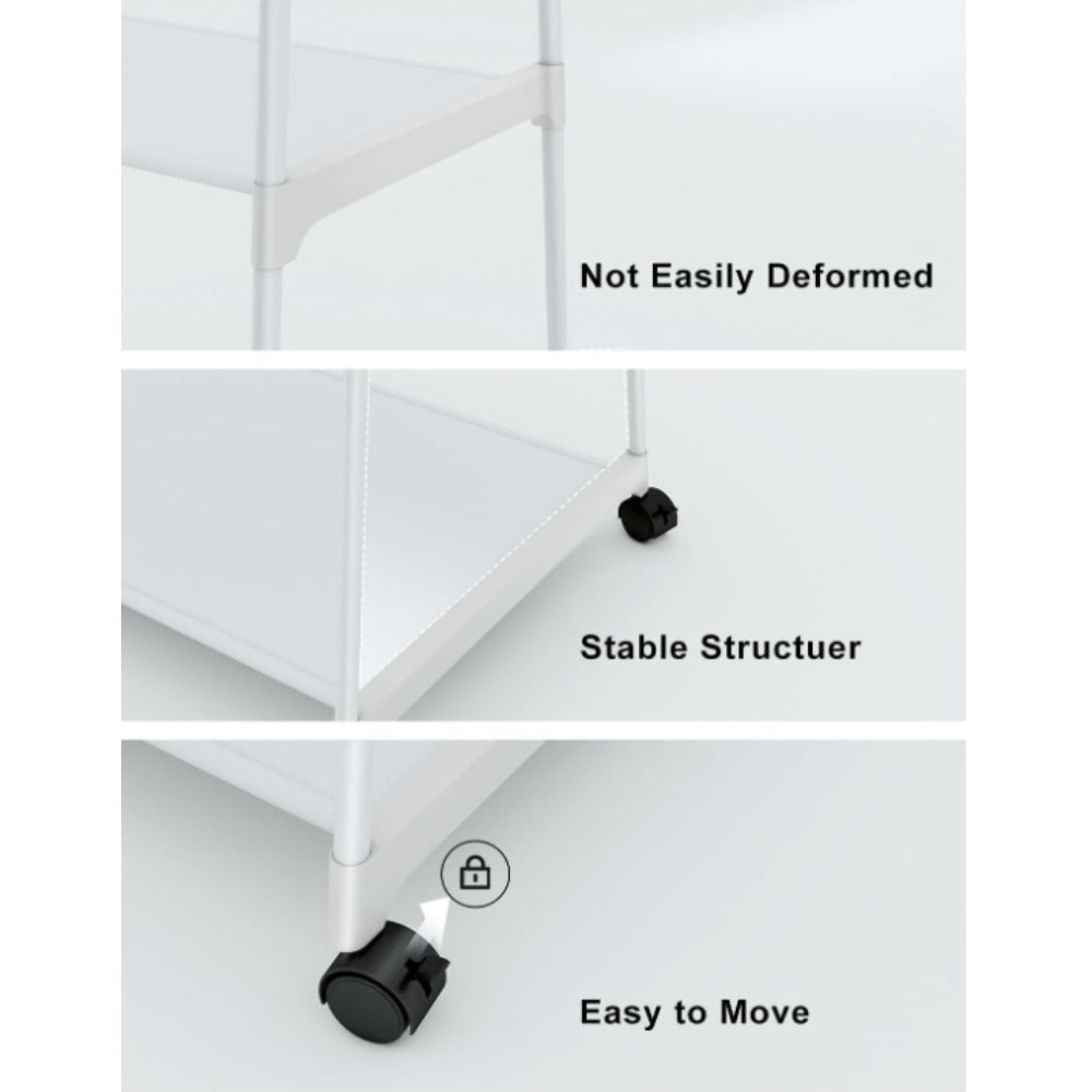Multifunctional Metal Clothes Hanger with Triangular Wheeled Stand, Mobile Multi-Layer Storage And Organization Rack, Suitable for Home, Kitchen, Wardrobe Organization, Hanging Clothes And Coat Rack - Suitable for Easter, Thanksgiving, Valentine'S Day, Fa