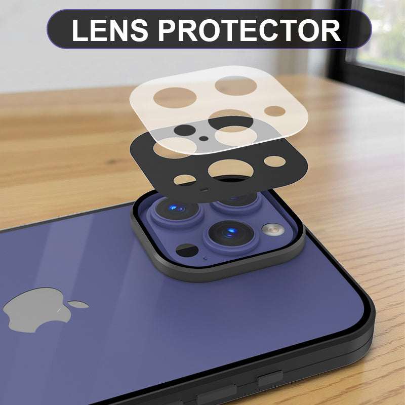 Phone Case - Case for Iphone 17 Promax Featuring a 360-Degree Privacy Screen Protector, Anti-Spy Tempered Glass, Magnetic Lock, And Metal Bumper