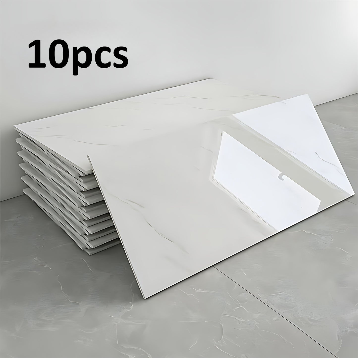 10/20pcs Marble-patterned Ceramic Tile Wall Stickers, 30*60cm, Peel and Stick, Thickened Design, Easy To Clean and Cut, Waterproof and Oil-proof, Self-adhesive Wall Stickers for Living Room and Kitchen, Suitable for Wall Renovation and Decoration in Bathr