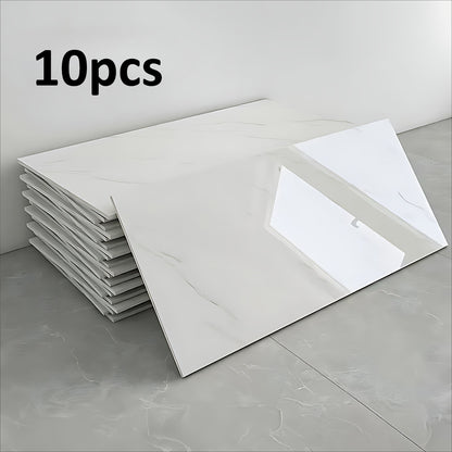 10/20pcs Marble-patterned Ceramic Tile Wall Stickers, 30*60cm, Peel and Stick, Thickened Design, Easy To Clean and Cut, Waterproof and Oil-proof, Self-adhesive Wall Stickers for Living Room and Kitchen, Suitable for Wall Renovation and Decoration in Bathr