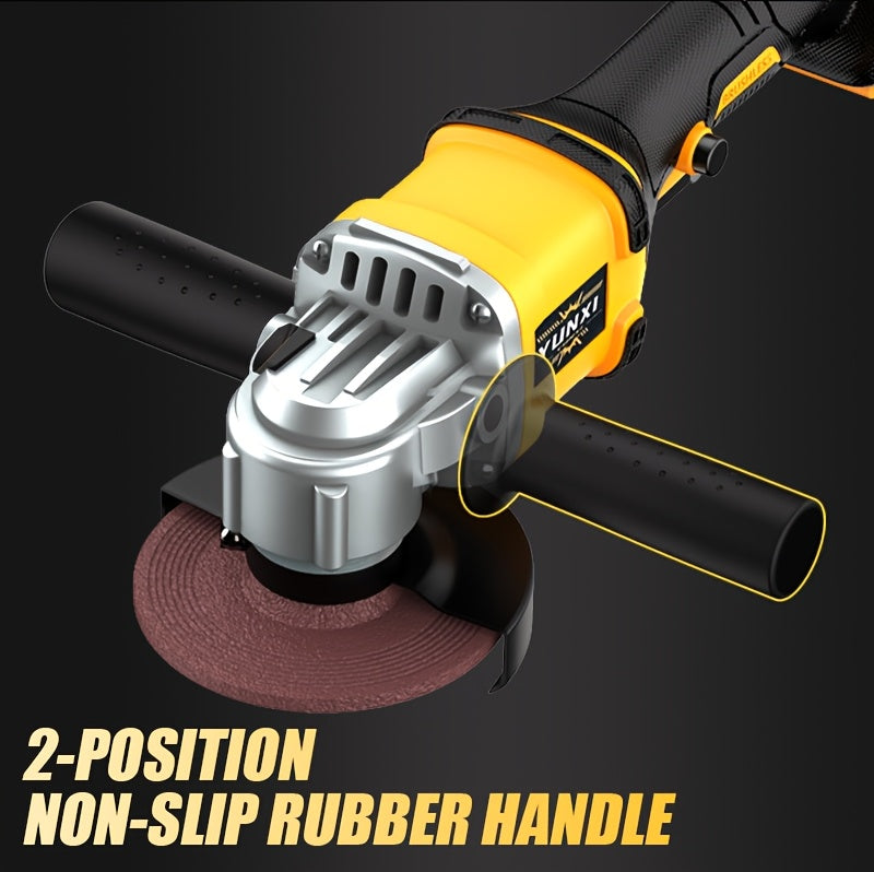 The Grinder Is Equipped with One/Two Lithium-Ion Batteries, Optional Additions Sold Separately, A Fast Charger, And A Cordless Polisher, Complete with A Full Set of Additions, Suitable For, Outdoor, And Gift Use for Men