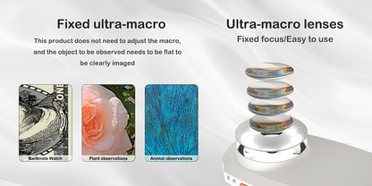 500X Magnification Handheld Digital Microscope, 2-Inch IPS Screen, 8 Adjustable 3-Level LED Lights, Suitable for Electronic Maintenance/Biological Observation, Compatible with Windows And Mac OS Computers