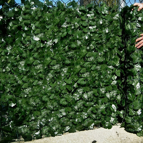 1M*3M/1M*5M Artificial Ivy Leaf Privacy Hedge Fence, Garden Fence Screening Panel Landscape Balcony Wall Privacy Cover Home Decoration for Patio, Balcony, Wall, Backyard, Garden
