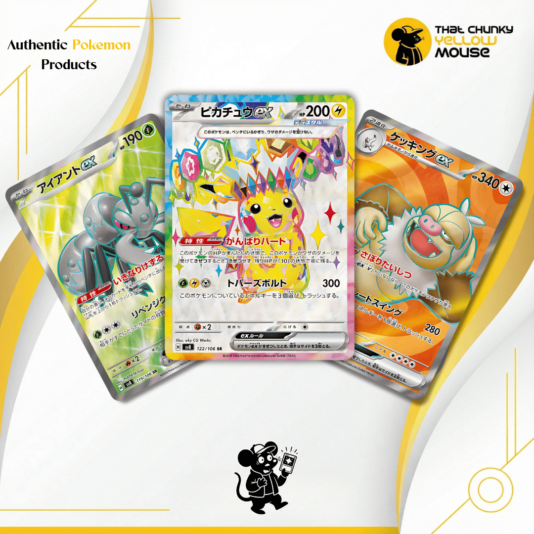 Pokemon Cards Packs X 2 Surging Sparks Korean Authentic Pokémon Booster Packs | TCYM That Chunky Yellow Mouse Import | Korean Super Electric Breaker Pokemon Cards | Korean Imported Sealed Pokémon Packets