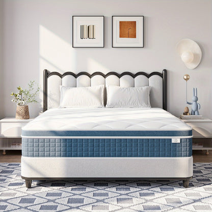 Hybrid Pocket Spring Memory Foam Mattress 25cm 7 Zone Support Orthopaedic Euro Top Hypoallergenic CertiPUR-US Foam Rolled Mattress in a Box All UK Sizes