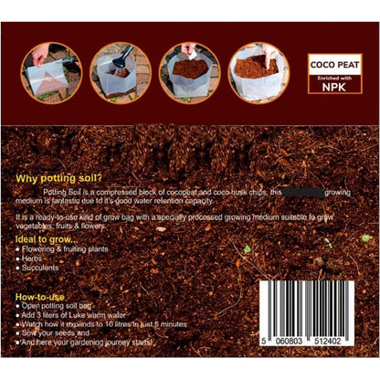 10L All/ Multi-Purpose Compost Soil – Compost Mix for Potting, Growing Garden, Outdoor, Indoor Seed Plants