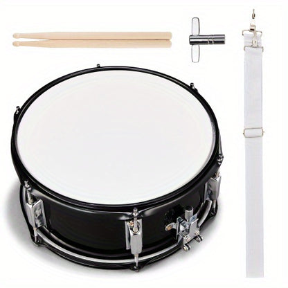 30.48cm*13.97cm Black Snare Drum Made of Poplar Wood
