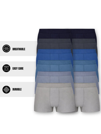 12 Pack Boys Boxers Ages 5-13 Years – Soft & Breathable Cotton Boys Boxer Shorts – Durable Multipack Kids Boxers - Breathable & Anti Chafing Cotton Boxer Shorts for Kids