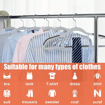 30/60 Set of Sturdy Plastic Hangers - Non-Slip, 360° Rotating Hook, Durable & Crush-Resistant Design for Organizing Closets, Suitable for Both Dry And Wet Garments