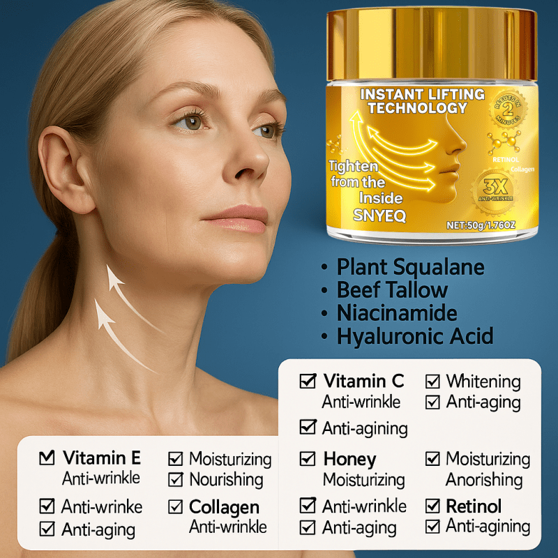 [Instant Face Lifting & Firming Cream] - Bee Venom Cream, Bee Venom Instant Lifting Cream, Firms from Within in Two Minutes, Instantly Tightens and Smooths Skin, Firms Skin and Improves Elasticity, Contains Collagen, Bee Venom, and Retinol