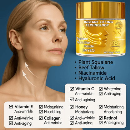 [Instant Face Lifting & Firming Cream] - Bee Venom Cream, Bee Venom Instant Lifting Cream, Firms from Within in Two Minutes, Instantly Tightens and Smooths Skin, Firms Skin and Improves Elasticity, Contains Collagen, Bee Venom, and Retinol