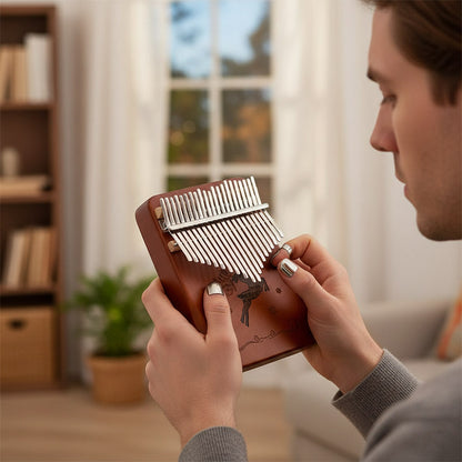 21 Keys Thumb Piano Kalimba with Tuning Hammer & Accessories - Portable Acoustic Musical Instrument for Beginners, Includes Storage Bag, Durable Wooden Construction, Perfect Holiday Gift, Musical Instruments, Anxiety & Stress Relief Instrument