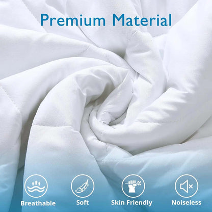 1pc Quilted Mattress Protector, Extra Deep Fitted Bed Sheet Cover, Anti-Allergy Soft Breathable Microfiber Noiseless All Season