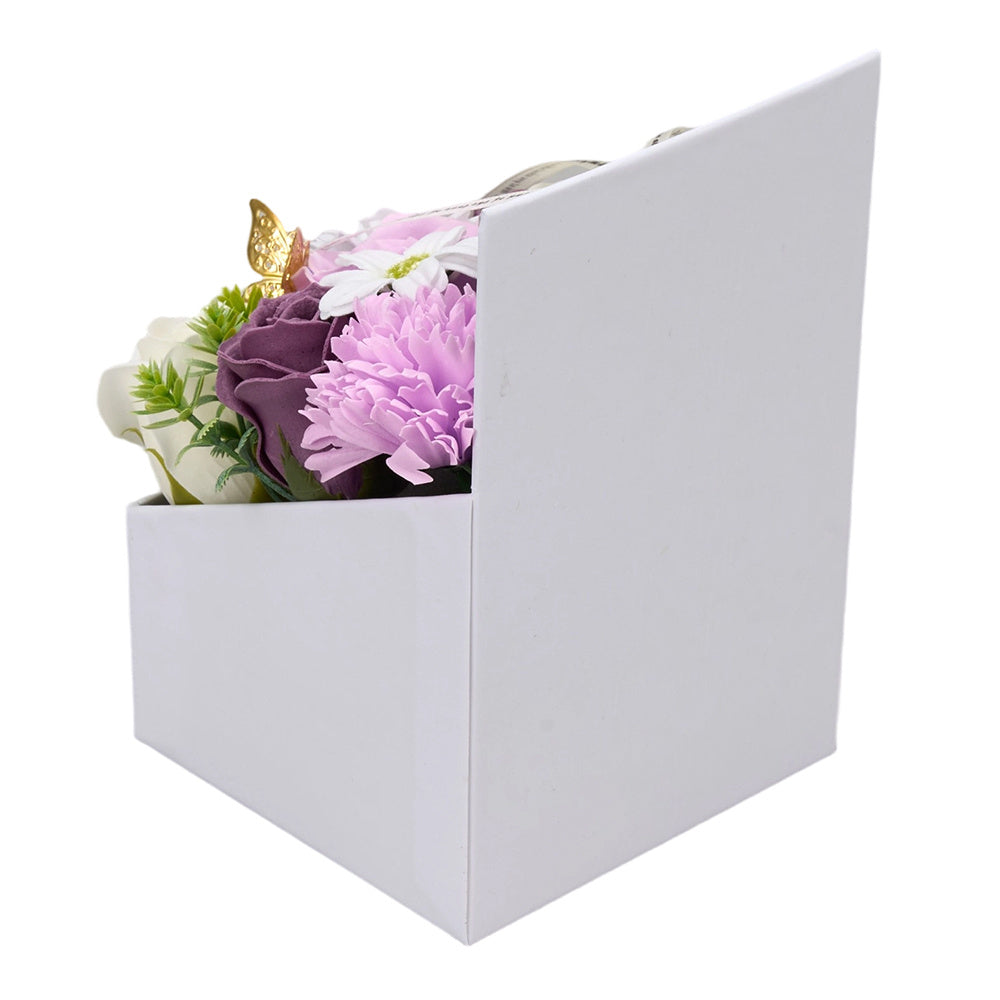 Flower Flower Soap in Gift Box Decorative Soap Artificial Flower Bath Soap for Birthday Valentine'S Day Her Girls Lover Partial soap floral decoration