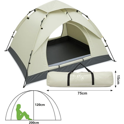 UV Resistant 2-3 Person Plug-In Tent Set, Suitable for Hiking, Outdoor Camping, And Backpacking - Equipped with a Convenient Handbag for Easy Carrying