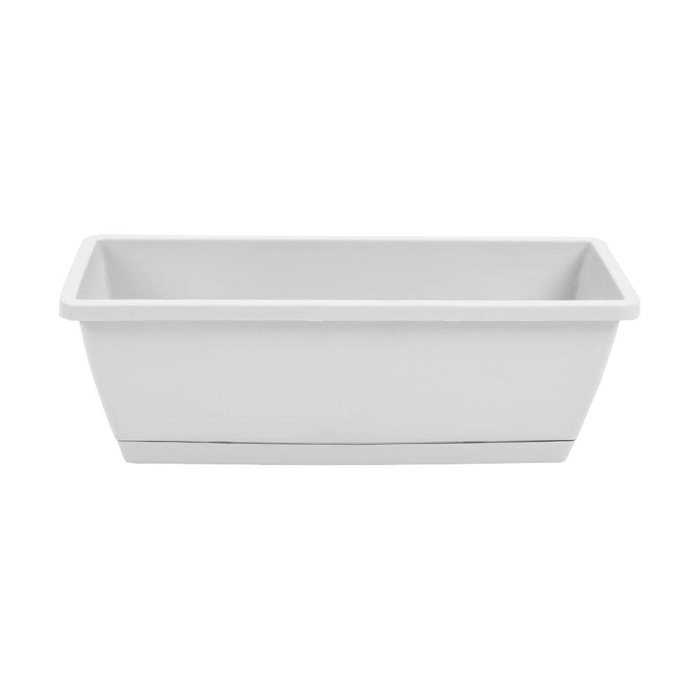 5pcs Balcony Vegetable Basin, Long Strip Horon Basin, Outdoor Creative Plastic Vegetable Planting Box, Available in White, Gray, Dark Green And Brick Red. Available Sizes: L42.5*W17*H14Cm/L49.5*W19*H*14Cm