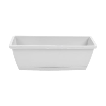 5pcs Balcony Vegetable Basin, Long Strip Horon Basin, Outdoor Creative Plastic Vegetable Planting Box, Available in White, Gray, Dark Green And Brick Red. Available Sizes: L42.5*W17*H14Cm/L49.5*W19*H*14Cm
