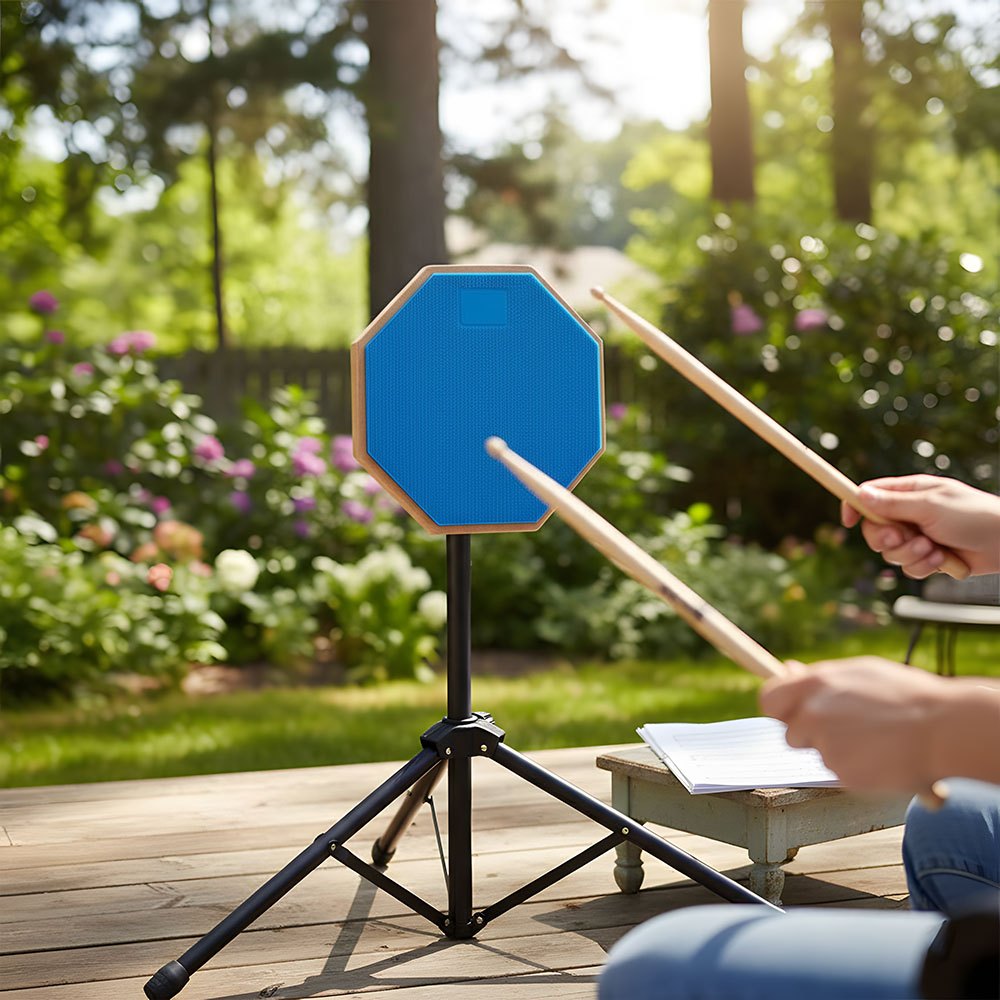 7.87-inch Mute Drum Practice Pad Set with Drum Pad and Portable Bag, Suitable for Drummers' Rehearsals and Beginner Practice