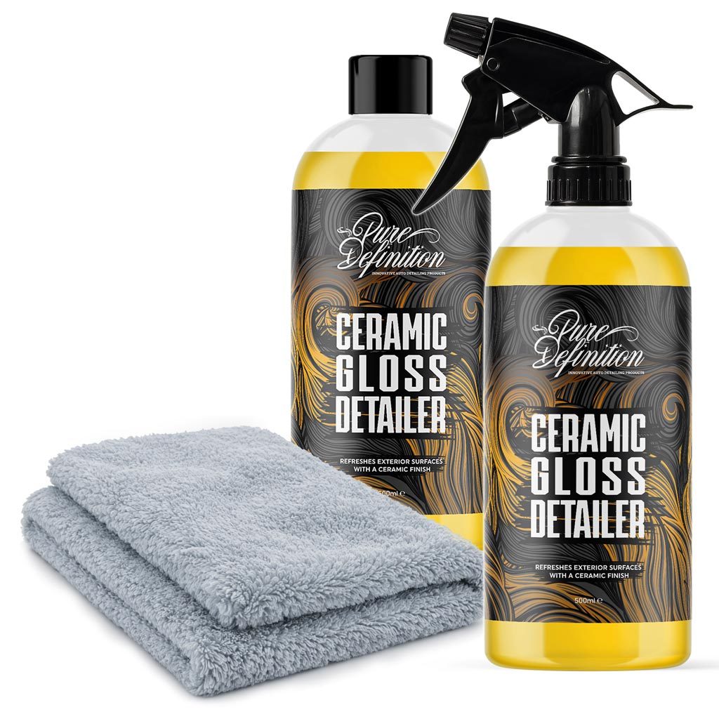 Ceramic Gloss Detailer - Car Detailing Spray Sealant & Coating For Vehicle Paintwork - Si02 Ceramic Technology - Pure Definition, Water Repellent Finish, UV Protection, Versatile For Paintwork, Glass, Mirrors, And Trim