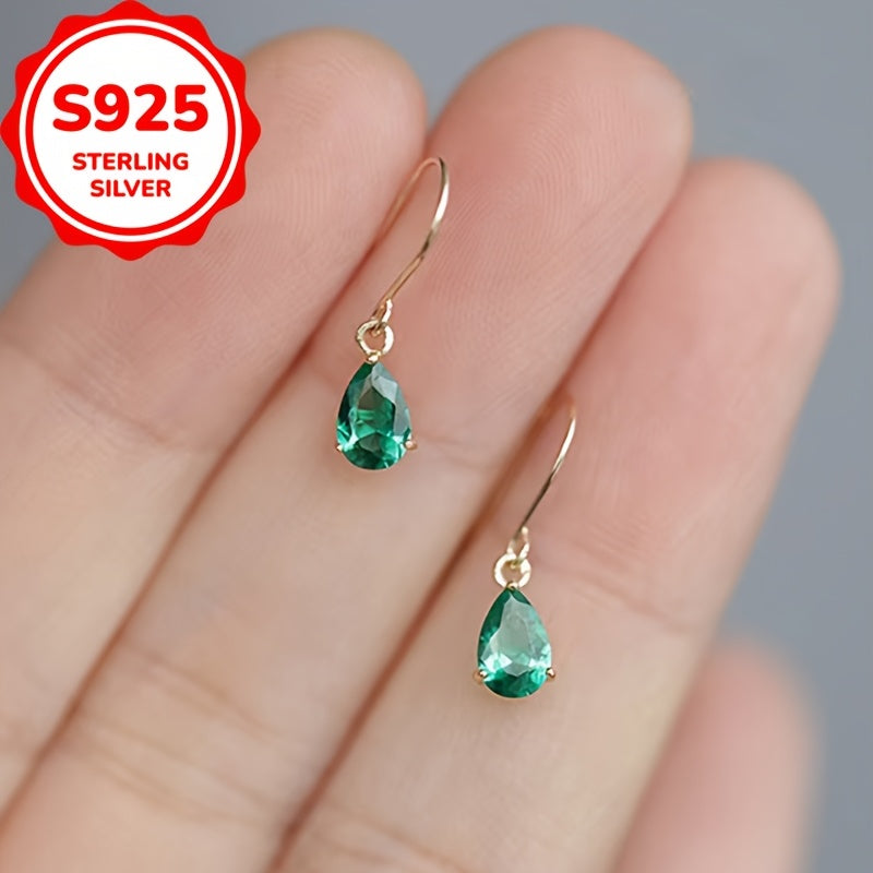 S925 Silver Waterdrop Hook Earrings