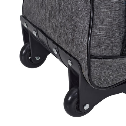 Foldable Wheeled Travel Duffel Bag, Large Capacity Rolling Handheld Luggage for Family Vacations, Outdoor, and Short Trips, Easy - To - Carry Tote with Durable Build