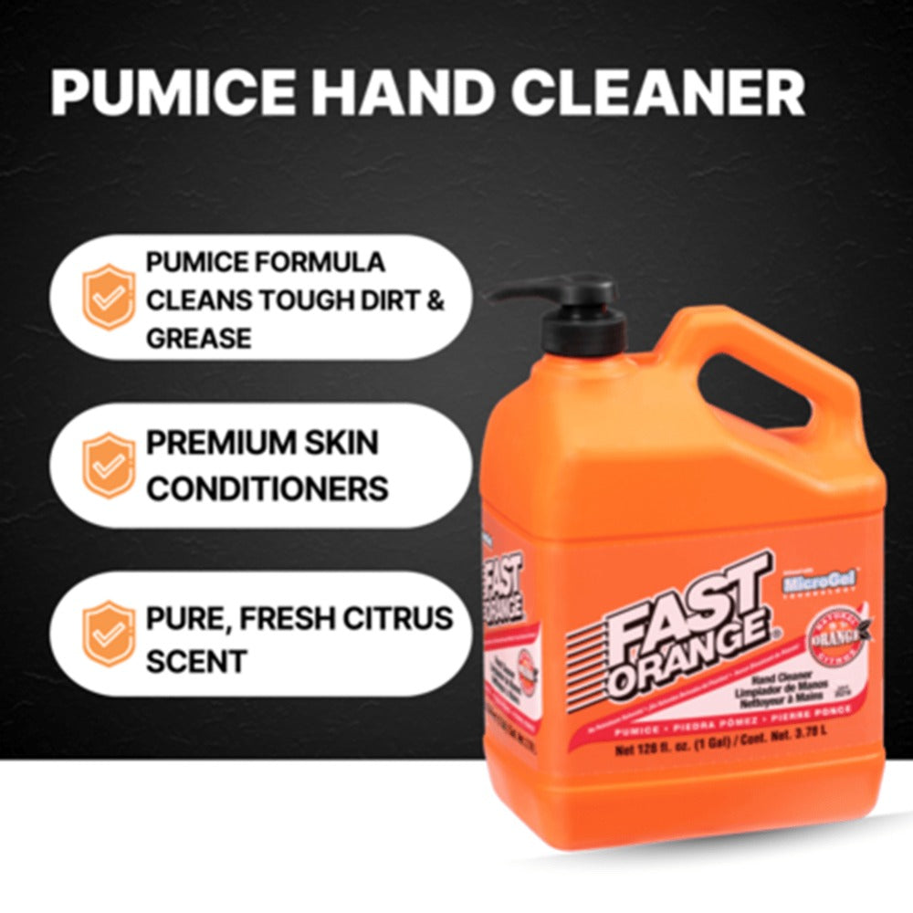 Permatex Fast Orange Pumice Lotion Hand Cleaner 3.7 Litre – Waterless Citrus Scrub for Mechanics, Garage & Workshop – Removes Grease, Oil & Tar, Skin-Safe Formula UK