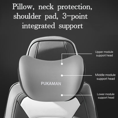 Car Headrest & Lumbar Cushion Set | All Season Comfort Upgrade | Ergonomic Fit Design | High-Density Foam Filling | Comfortable for Long Drives | Includes 1 Headrest + 1 Lumbar Cushion